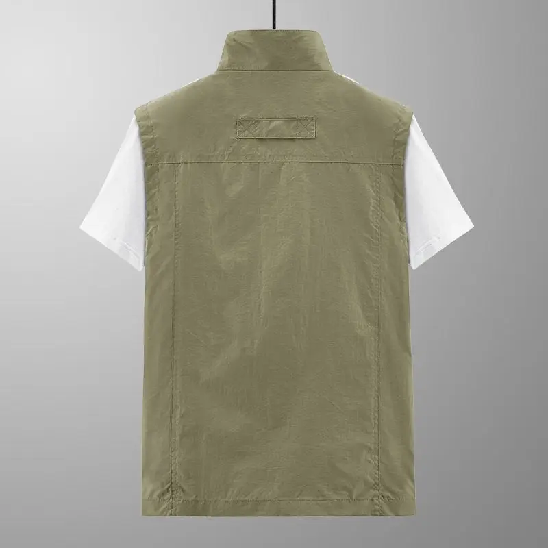 Work Vest with Pockets Jacket Men Motorcyclist Outdoor Waterproof Tools Pocket Unloading Designer Elegant Luxury
