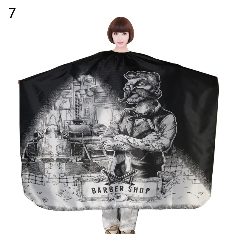 

Hair Cutting Cape Barber Cloth Perm Hairdressing Capes Haircut Salon Printing Apron New Waterproof Foldable Hair Styling Tool