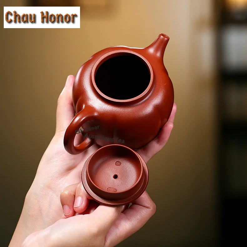 380ml Boutique Yixing Purple Clay Teapots Handmade Gualing Pot Raw Ore Dahongpao Mud Kettle Chinese Zisha Tea Set Drinkware Gift