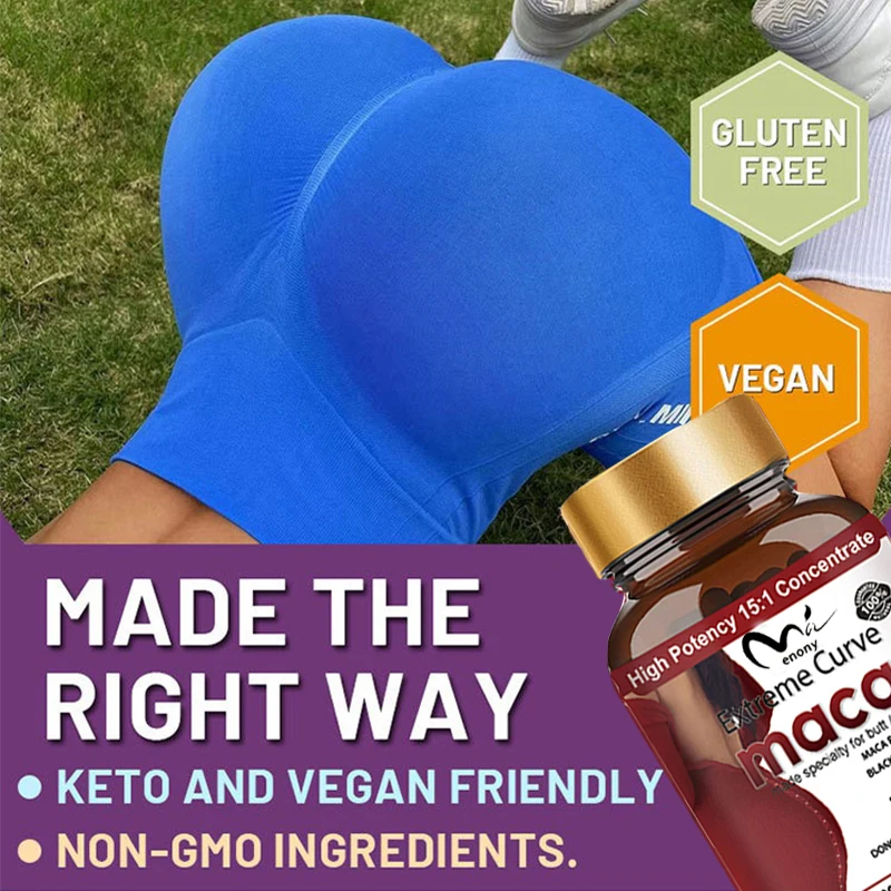 Buttock Growth Supplements 60 capsules easy to swallow increase natural curves for buttocks vegetarian