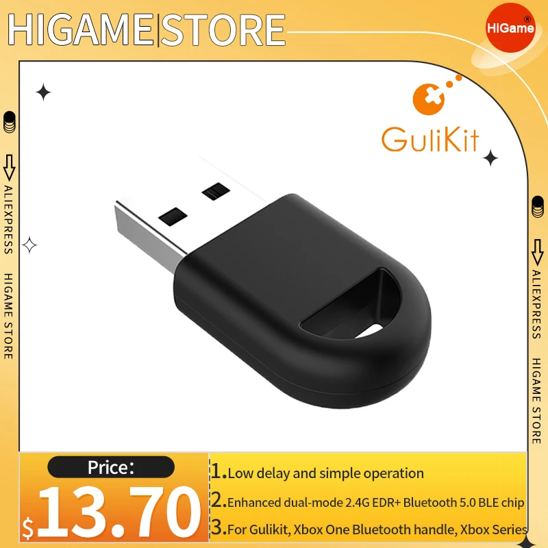 Adattatore Controller Wireless Gulikit Pc02 Per Impugnatura Gulikit Xbox One Bluetooth/Xbox Series Maniglia Enhanced Dual-Mode 2.4G Edr