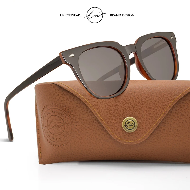 

Солнцезащитные очки LM «кошачий глаз» для мужчин и женщин, модные Поляризационные солнечные аксессуары в прозрачной оправе в стиле ретро, для рыбалки, вождения, UV400