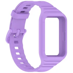 Durable Silicone Sport Wristband - Adjustable Strap for Galaxy Fit 3 Fitness Accessory (Purple)