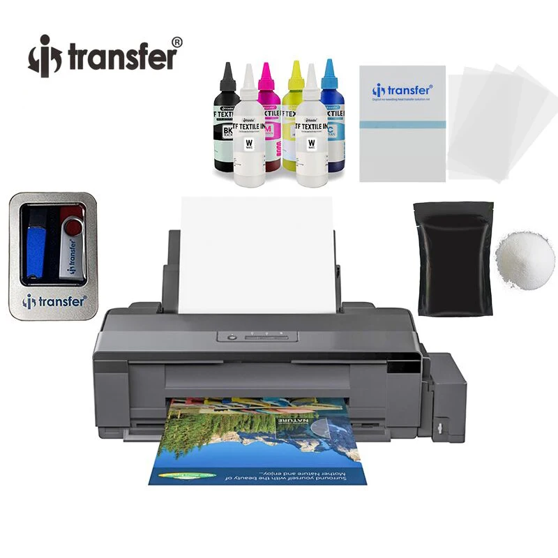 EPSON TANK PRINTER WITH DTF INK HEAT TRANSFER T-SHIRT PRINT NO CUT