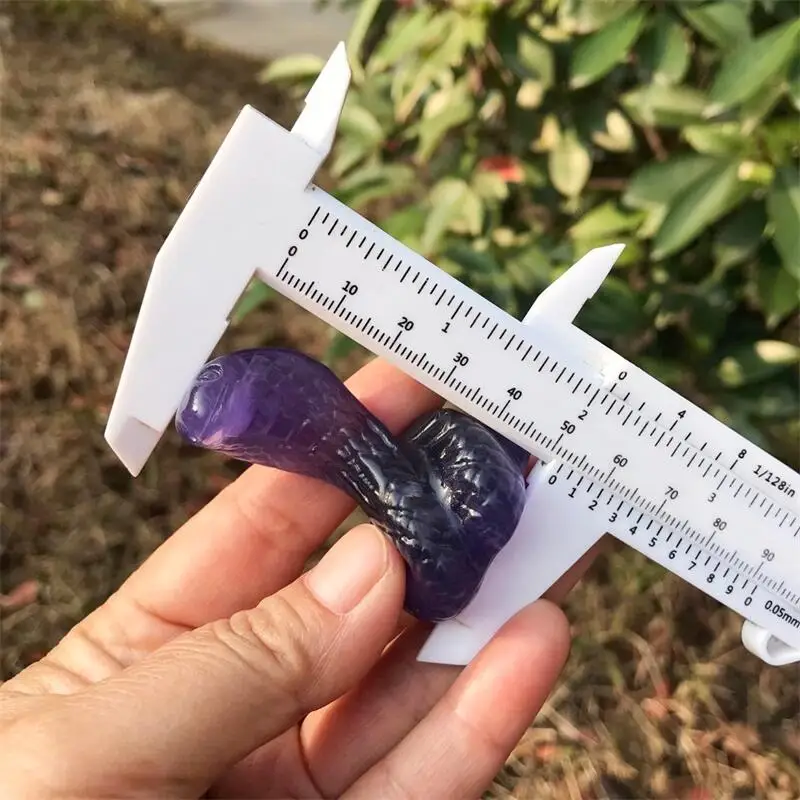 5cm Natural Purple Fluorite Snake Crystal Animal Carving Crafts Healing Energy Stone Fashion Home Decoration Gift 1PCS 6