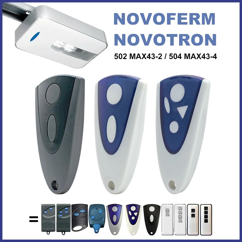 

For NOVOFERM NOVOTRON 502 MAX43-2 504 MAX43-4 512 522 524 MTR43-2 MCHS43-2 MNHS433-02 MNHS433-04 Garage Door Remote Control Gate