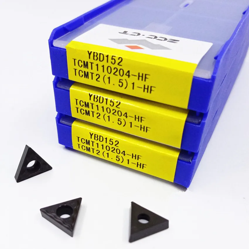 

TCMT110204-HF YBD152/TCMT110208-HF YBD102/TCMT110204-HM YBD102 TCMT21.51 TCMT21.52 TCMT11 ZCC.CT CNC carbide inserts 10pcs/box