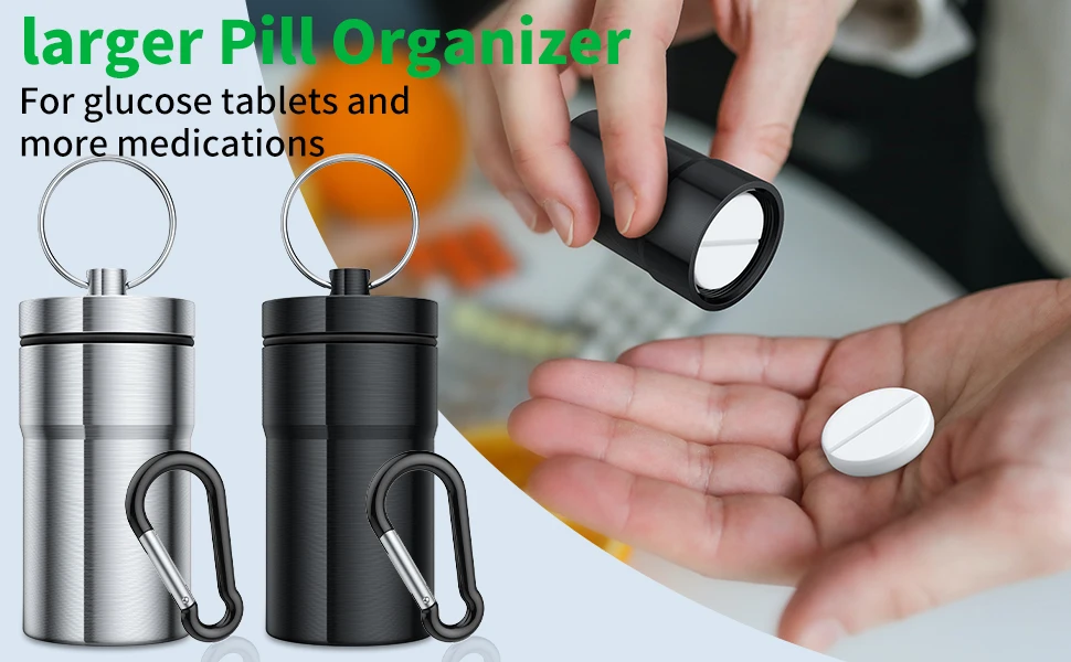 Pill organizer for glucose tablets