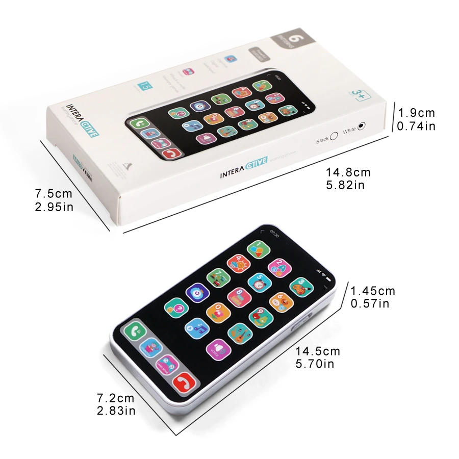 Simulation Mobile Phone English Learning Machine with Number Game Music Multi-function Early Eductional Toy,Kid's Christma Gift 3