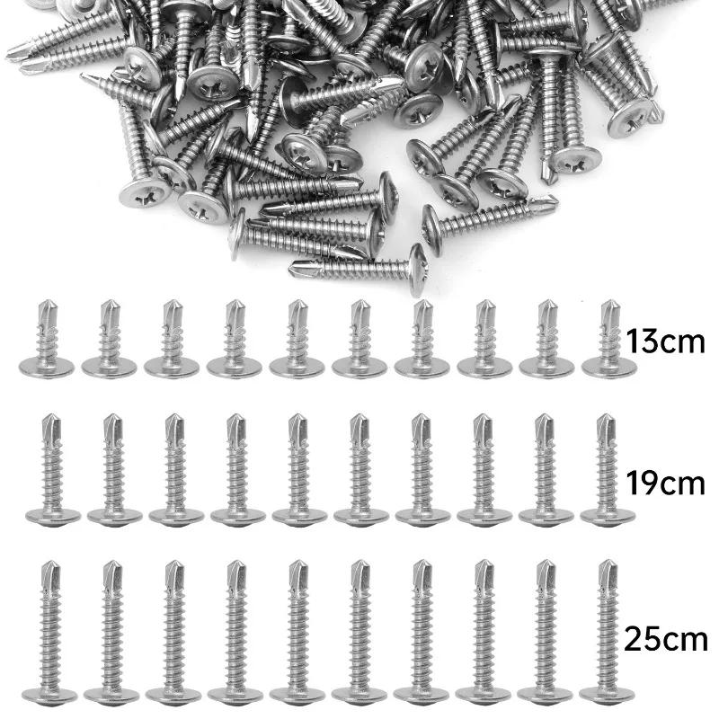 Sheet Metal Screws Assortment Kit Stainless Steel Self Tapping Drilling For Metal Wood Thread Phillips Cross
