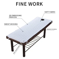 Soft Polyester Massage Table Bed Sheet Elastic SPA Treatment Cover   Relaxation Beauty Salon Mattress With Face Hole Salon Couch 2