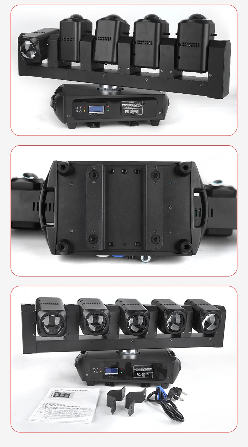 5X40W Led Beam Moving Head Light DMX Controller Rotating Stage Beam Effect Movi