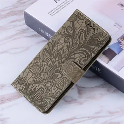 Floral Leather Flip Wallet Case - Elegant Flower Design with Card Slots and Stand Feature - OPPO A77 4G 5G (GRAY)