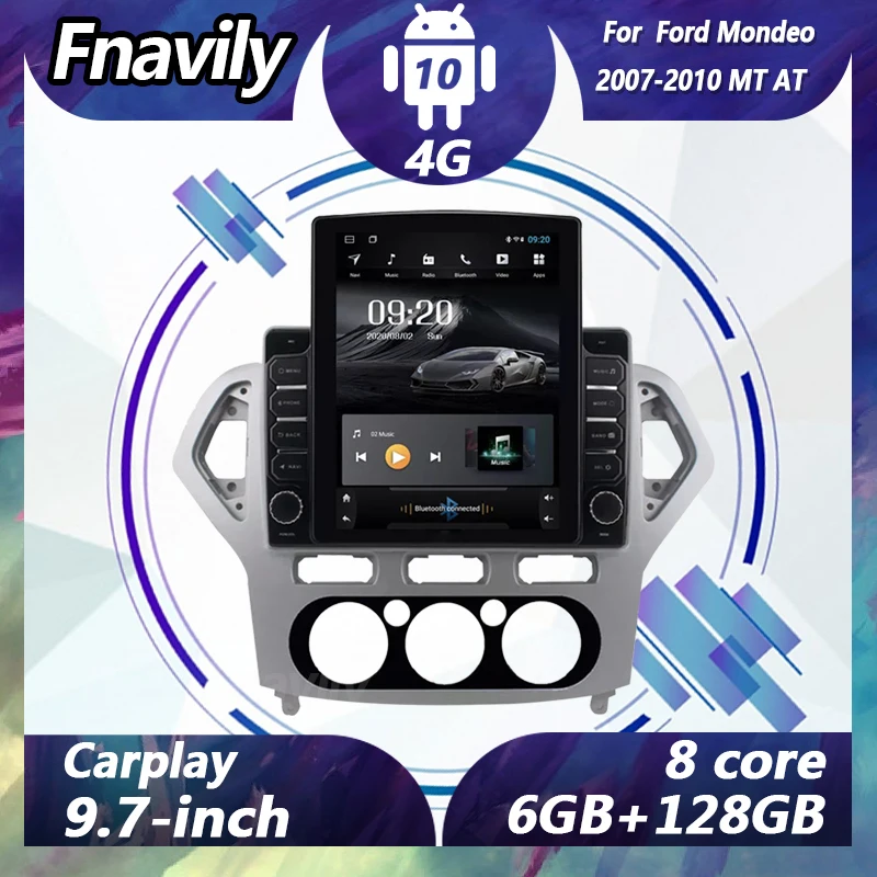 

Fnavily 9.7" Android 10 car radio For Ford Mondeo video navigation dvd player car stereos audio GPS DSP BT 4G WIFI 2007-2010