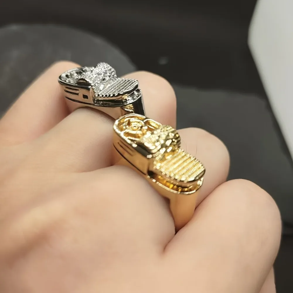 Stylish Men's Lighter-Inspired Ring - Vintage Punk Fashion Accessory, Perfect for Casual Attire & Special Occasions