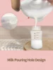 2pcs Silicone Breast Milk Collector with Stand& Scale-Wearable Soft Breast Shell,2oz/60ml Reusable Nursing Cups,Breastmilk Saver 4