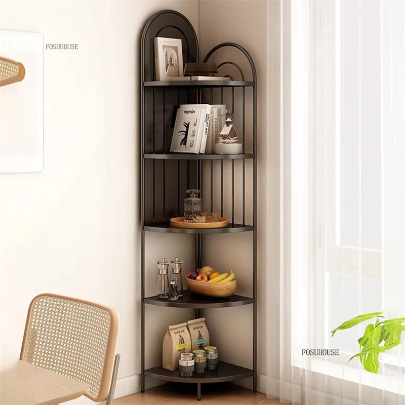 Home Wall Corner Floor Flowerpot Organizer Triangular Plant Stand Living Room Minimalist Plant Display Rack Design Flower Stand