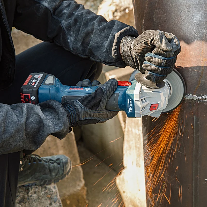 Bosch GWS180-LI Rechargeable Brushless Angle Grinder Cordless Portable 18V Grinding Cutting Machine Polisher Power Tools
