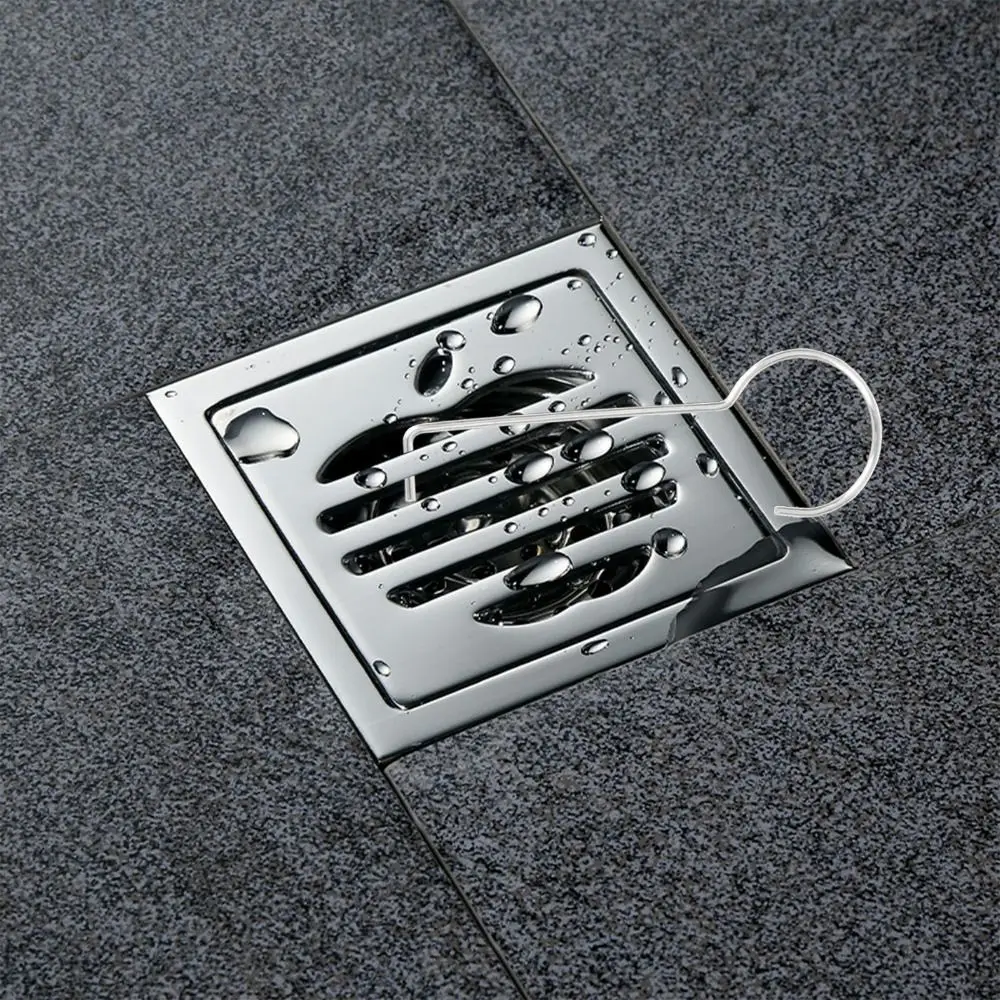 8Pcs Stainless Steel Drain Key Daily Clean Lifting Hook Shower Drain Grate Kitchen Sewer Lid Hook Utility Tool drain lifting hook