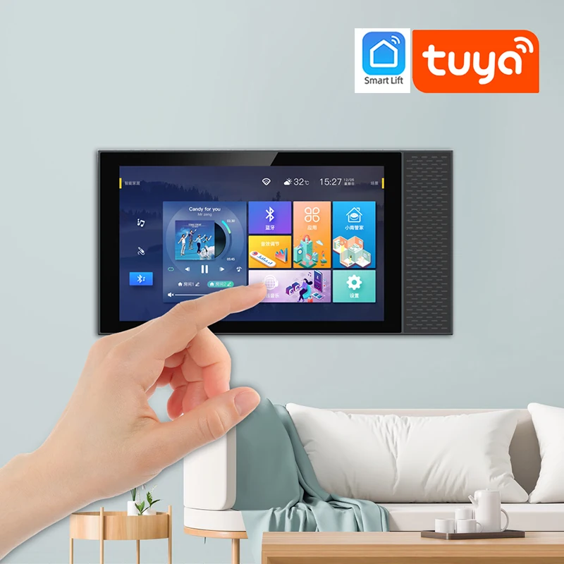 

New Tuya Smart Home Control Panel Controls All Tuya Smart Products Such As Home Smart Speakers and Lights Smart Home Automation