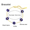 96118-733e2b.jpg Bracelet pétale de cristal fait à la main, mignon, haut de gamme, perles de verre colorées, bijoux en acier inoxydable pour femmes, été 2025