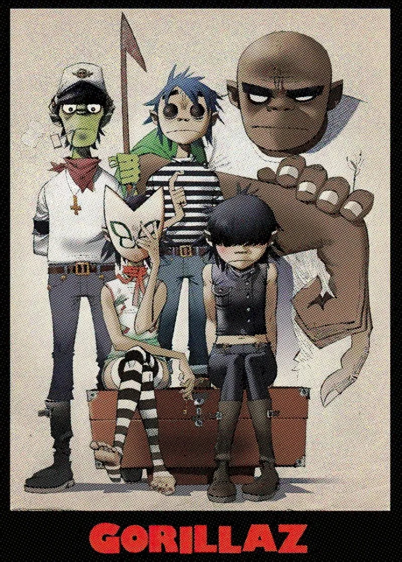 Gorillaz Hip-Hop Band Artistic Canvas Wall Art
