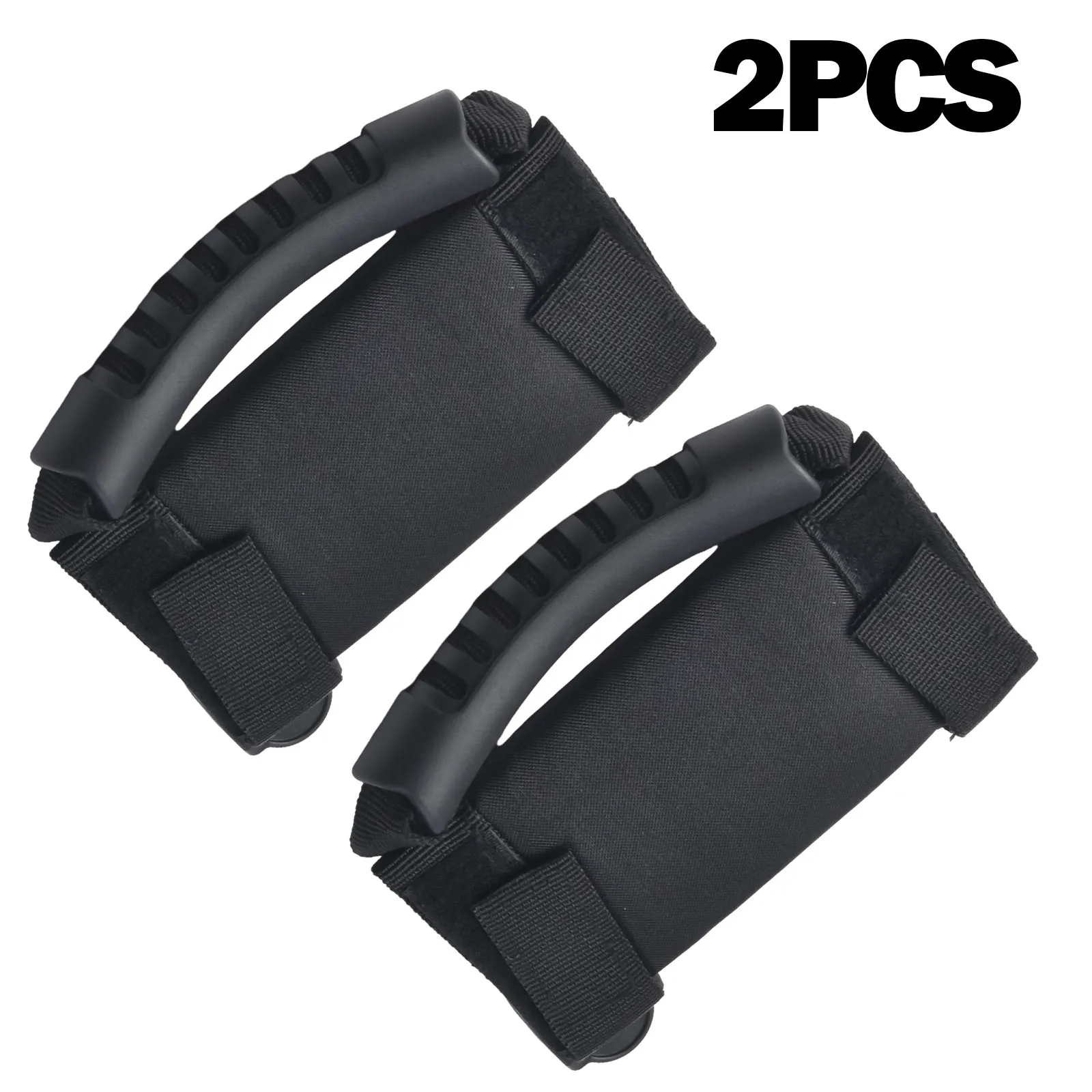 

2Pcs Universal ATV UTV Black Roll Cage Bar Handle Grab Rail Pull Grip Adjustable Black Accessories For Vehicles