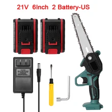  21V Portable Mini Electric Pruning Saw Rechargeable Small Wood Spliting Chainsaw Woodworking Tool for Garden Orchard Branch Clip 