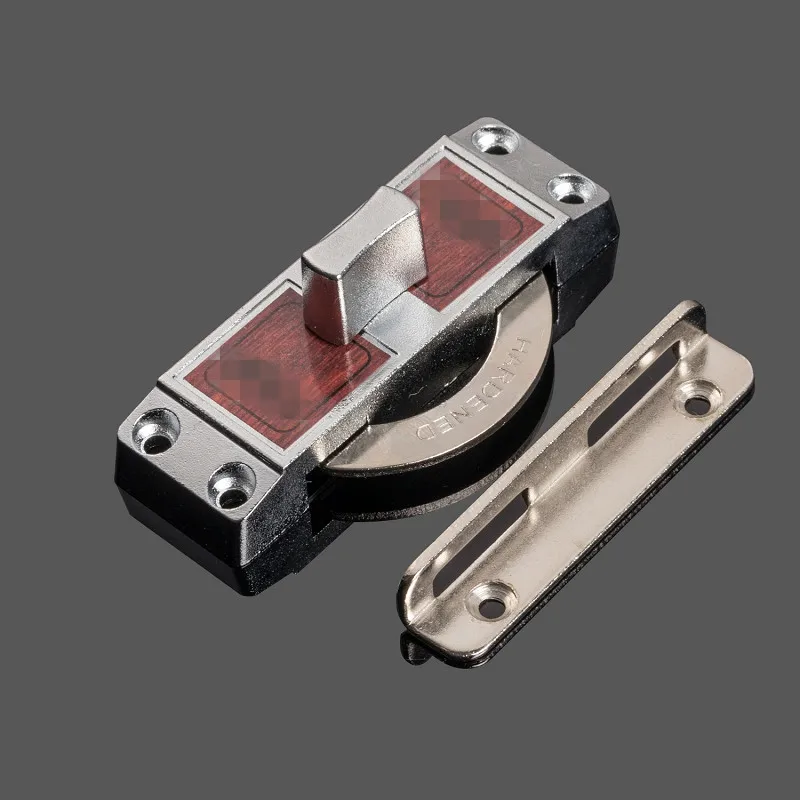 Window Door Locks Sliding Door Lock Zinc Alloy Locking Push-pull Single Side Sliding Door Hook Cam Latch Safety Lock Hardware Tool