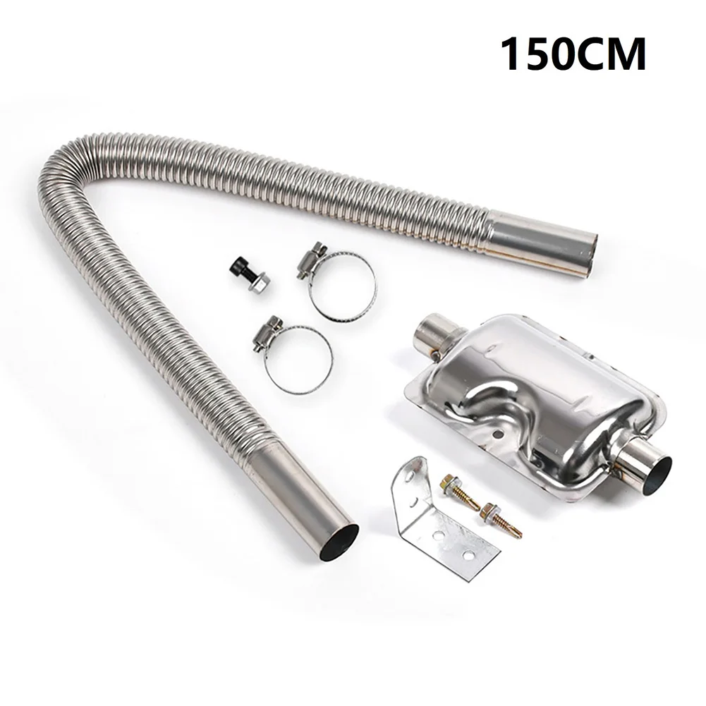 

200cm/150cm Air Diesel Heater Parking Stainless Steel Exhaust Pipe Tube Gas Vent Hose Car Truck VAN