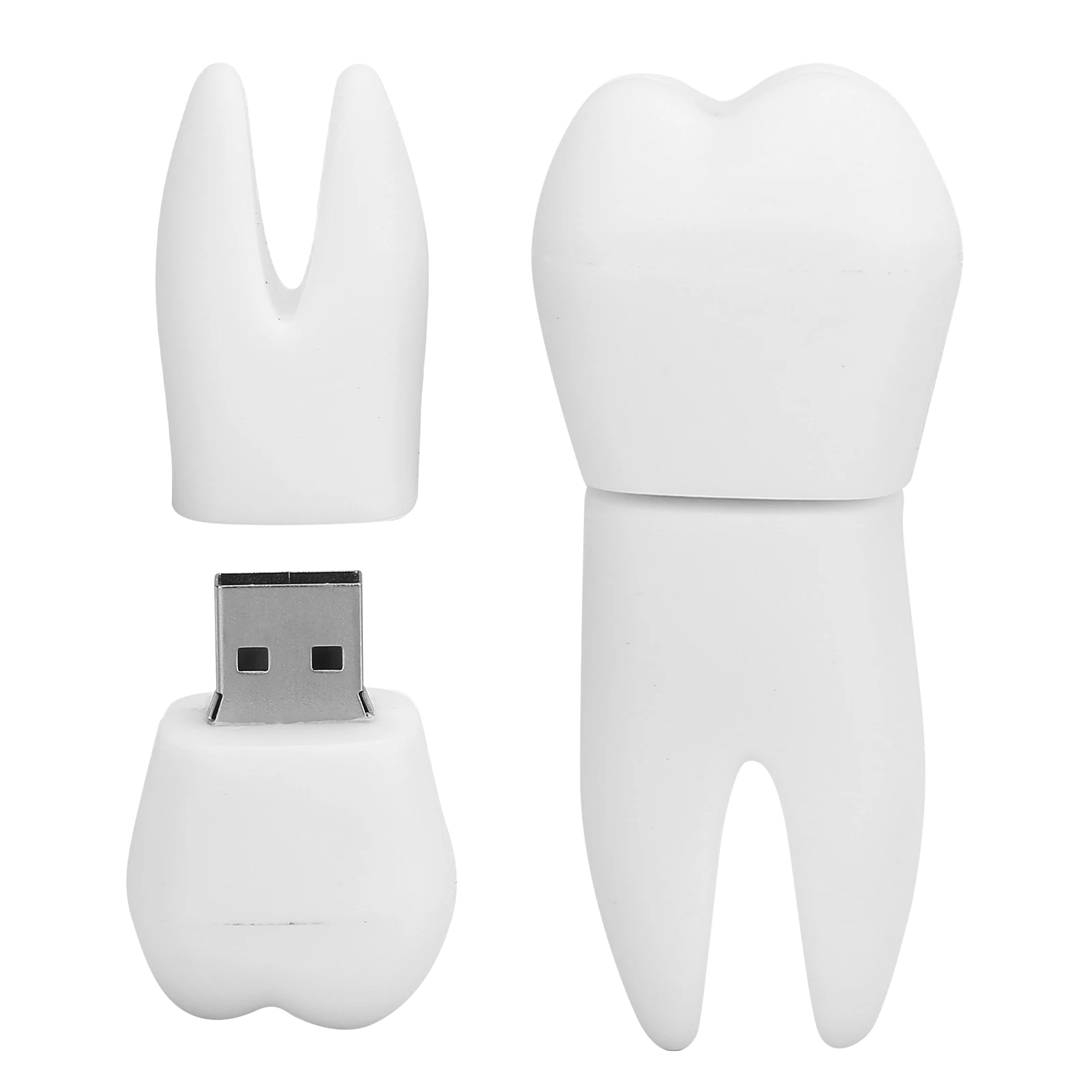펜드라이브 U 디스크 USB 플래시 드라이브 U 디스크 USB2.0 3차원 치아 모양 실용적인 데이터 저장 장치 데스크탑, 노트북, 태블릿용 선물
