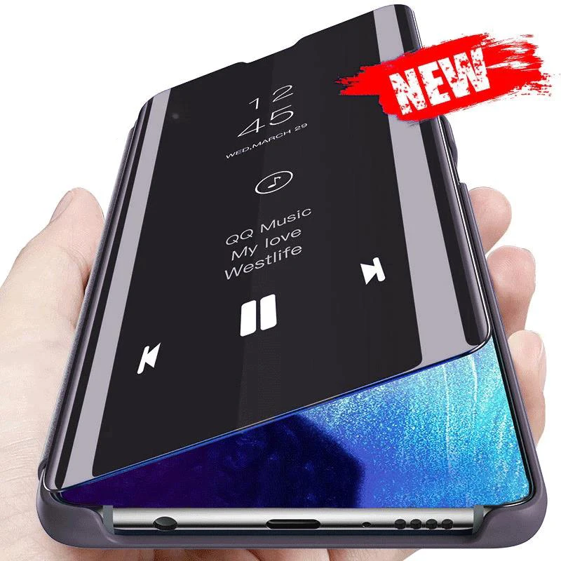 Luxury Smart Mirror Flip Leather Phone Cover Case