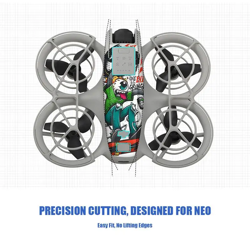 VOLODYMYR Colorful Decorative Sticker For DJI Neo Anti-Scratch Dustproof Pvc Stickers Body Protective Film Drone Accessories