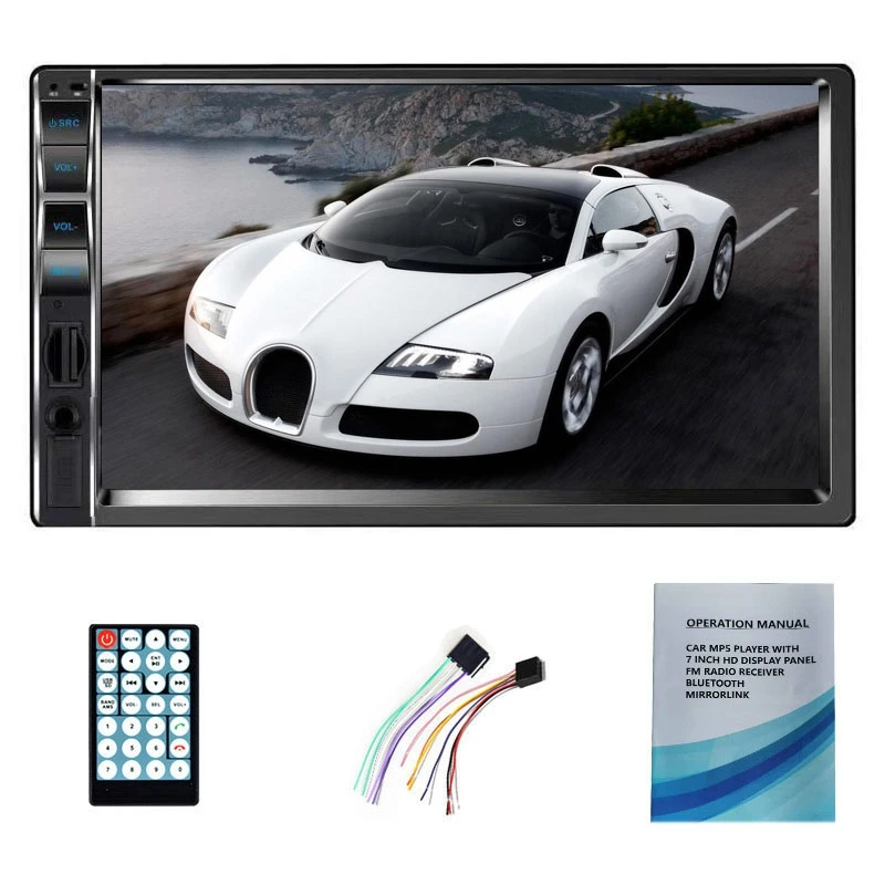

Double 2 Din 7Inch Car Stereo Radio MP5 Bluetooth Touch Player USB Mirror Link For GPS Bilicar-7032