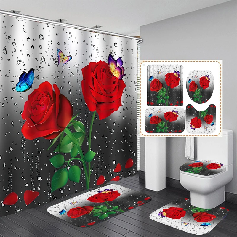 Bathroom Set Shower Curtain Rugs Purple Set Curtains Rug Bathroom