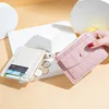 Women Slim Business Card Holder Wallet Men Mini Wallets Zipper Card Money Holders Vintage Short Wallet Female Thin Small Purse 4