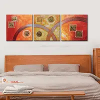 Mintura,Hand-Painted Abstract Canvas,Oil Paintings Modern Large Size 3 Pcs/Set Wall Arts Picture For Living Room,Home Decoration 4