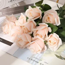 4Pcs Artificial Flowers Rose Feel Moisturizing Rose Latex Real Touch Fake Flower Home Decor Wedding Bride Holding Rose Bouquet