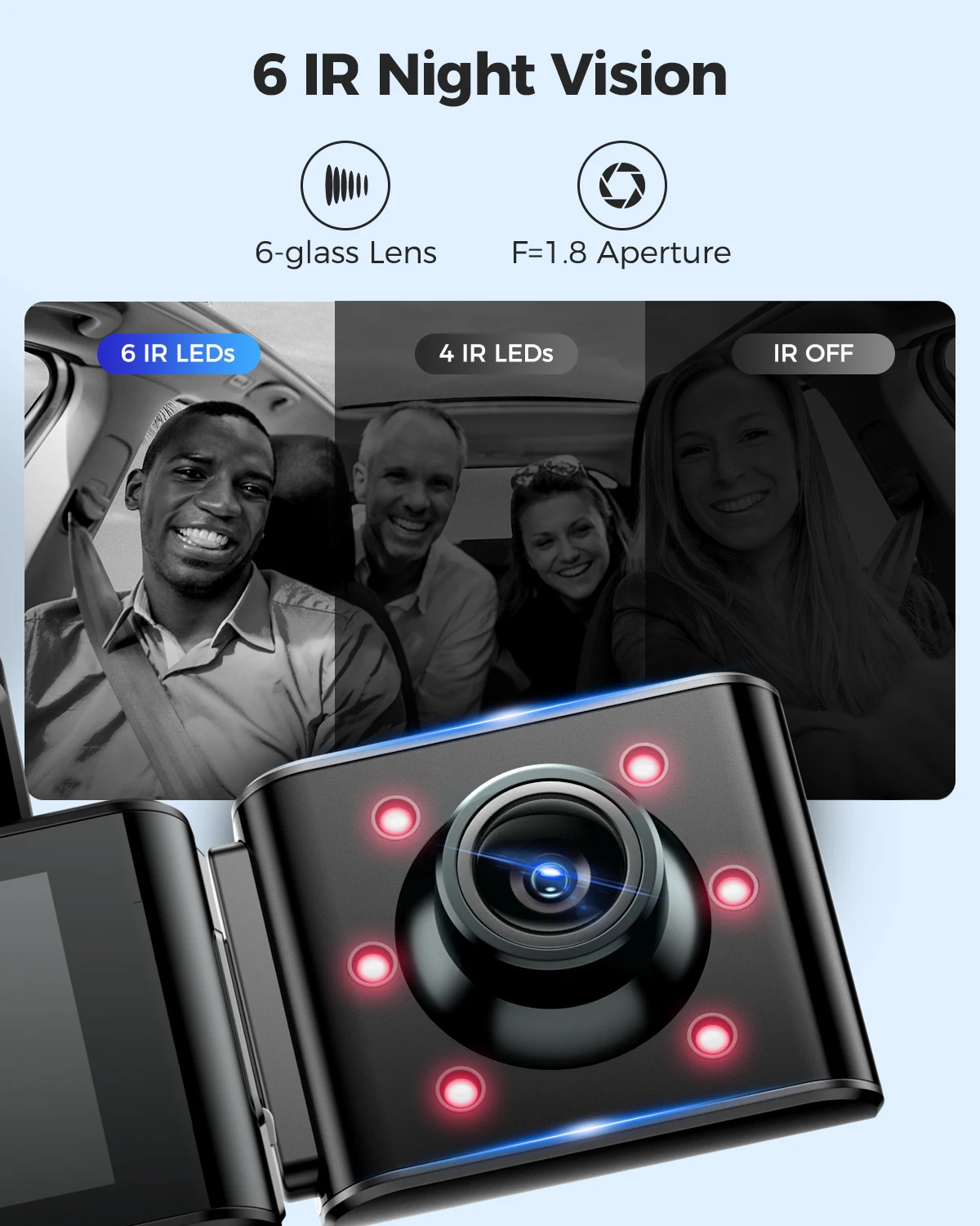 داش كام أزدوم M550 Pro ثلاثية العدسات 4K + ذاكرة 6...