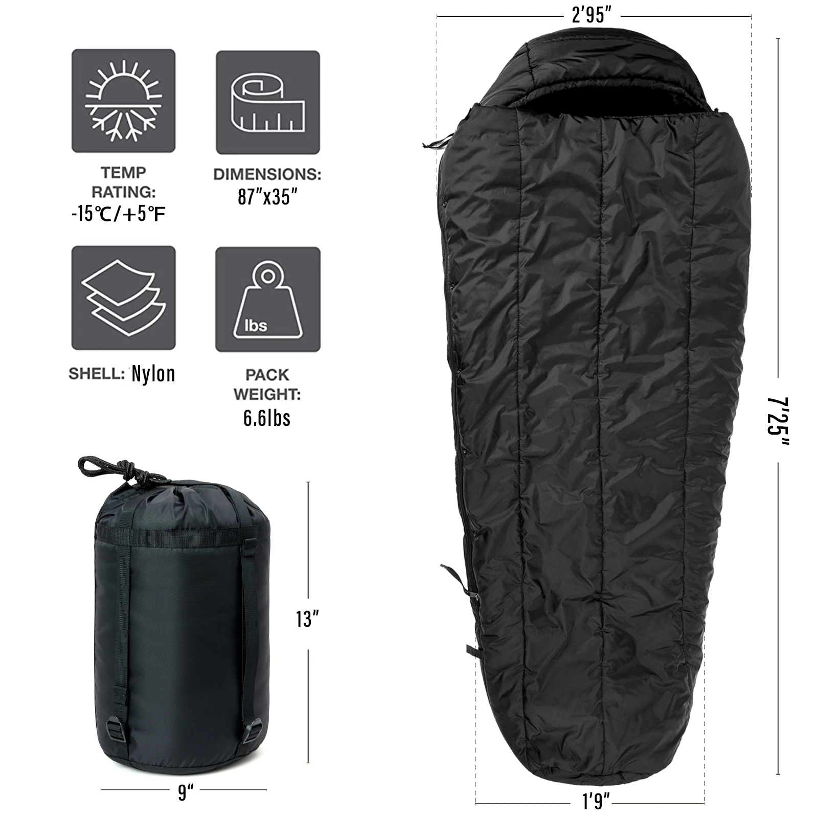 MT Military Patrol/Intermediate Sleeping Bag, Part of Piece Army