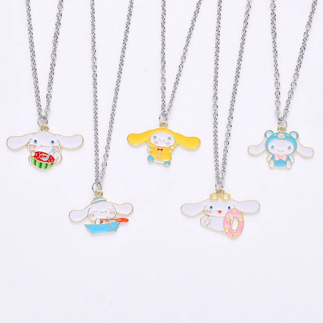 Anime Sanrio Necklace Kawaii Cinnamoroll Necklace Pendant Cartoon Women  Jewelry Accessories Fashion Decoration Birthday Gift