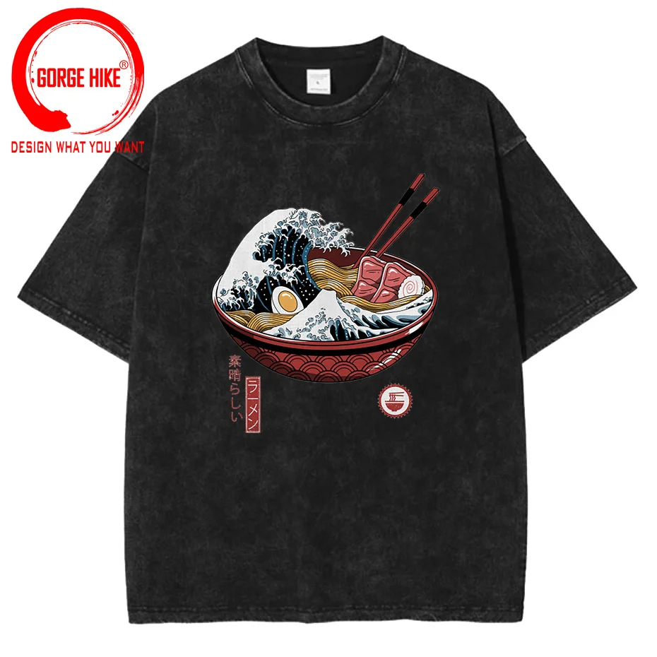 

Japan Ramen Vintage Cotton Style Graphic Print T-shirt Men Harajuku Aesthetic Top Tshirt Tee 2023 New Summer Fashion T Shirt Man