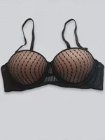 Solid Underwire Bra Ladies' Underwear Bra (with Cup Padded Chest Clothing) black Bra push up sexyunderwear supportive Lingerie 5