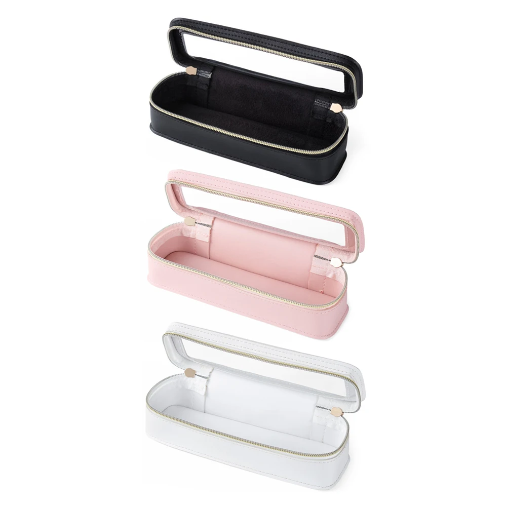 Women PU Makeup Brush Bag Makeup Storage Bag Large Capacity Portable Cosmetic Pouch Makeup Brush Holder Bag Travel Toiletry Bag