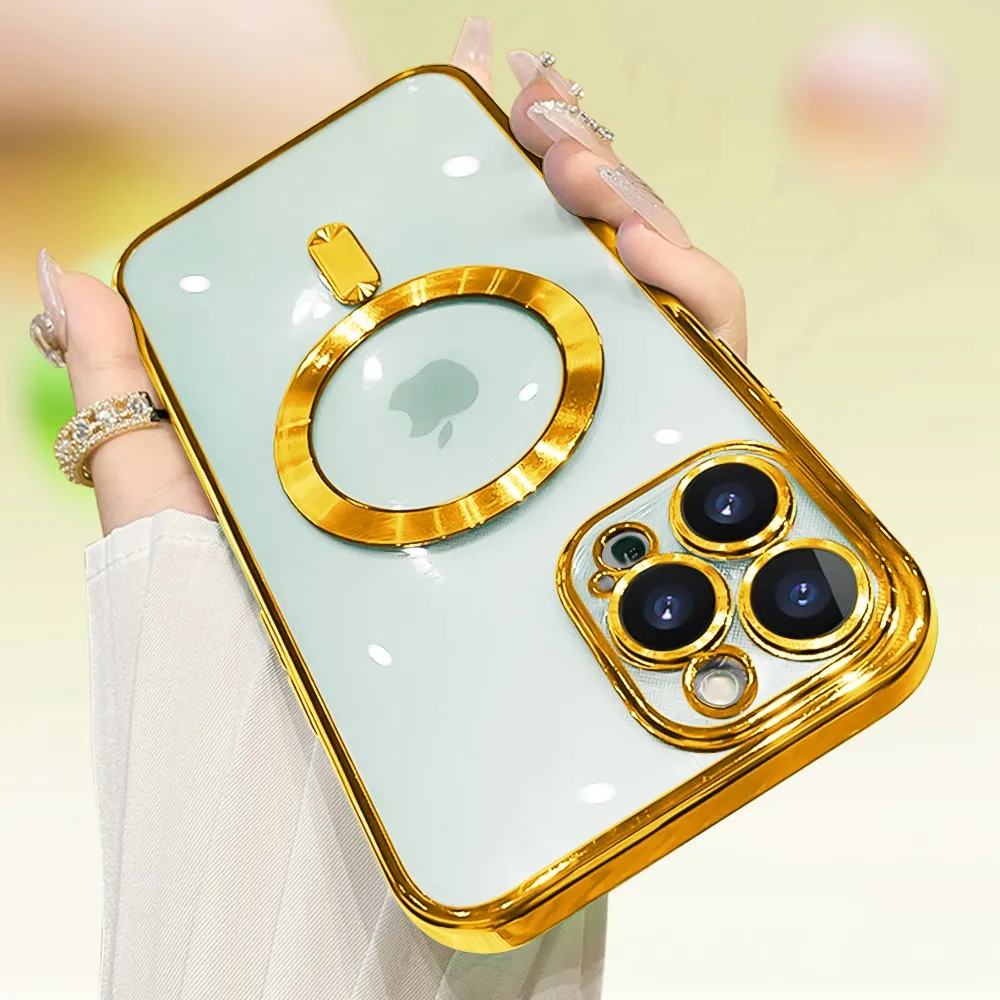 Transparent Plating Phone Case For Iphone Models Soft Silicone Cover_voghion.com