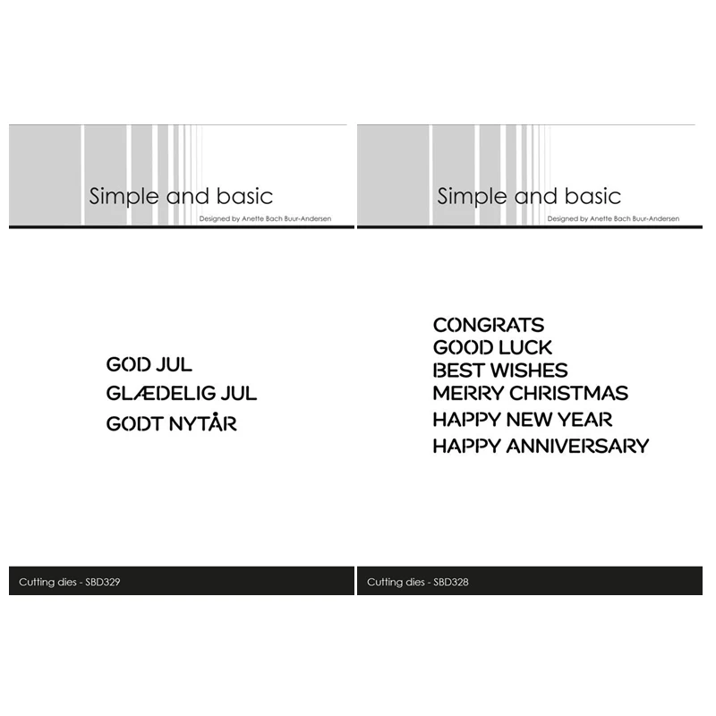 

Cut Words – Danske Tekster English Texts Cutting Dies for New 2023 Scrapbooking Paper Making Frame Card Craft Supplies No Stamp