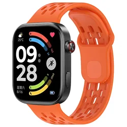 Soft Breathable Silicone Sport Bracelet Band for Mi Band 8 - 9 - 10 Pro (Orange)