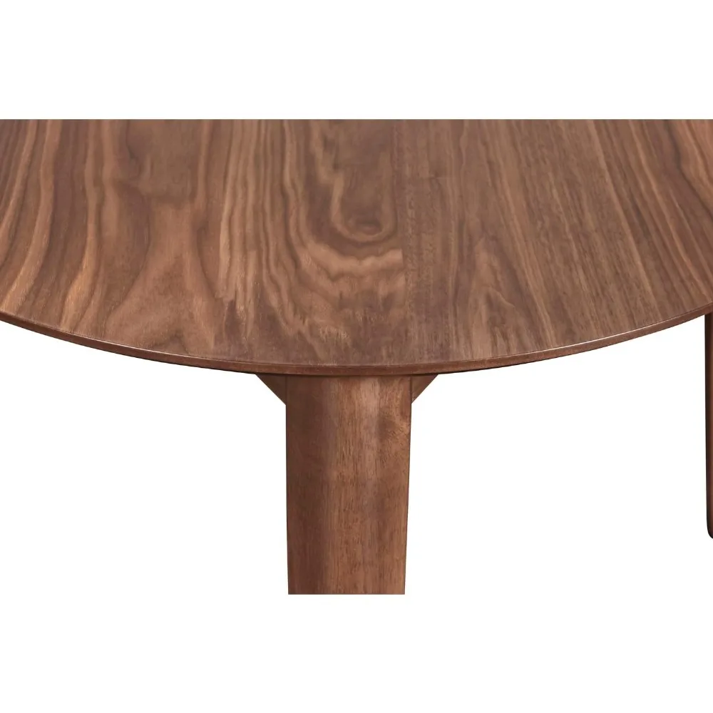 Mid-Century Modern Oscar Corner Table 3-Piece Dining Set, Walnut 5