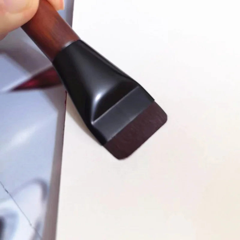 Ultra Thin Foundation Brush Flat Head Face Contour Brush Wooden Handle Make Up Brush Blending Foundation Cream Makeup Brushes 4
