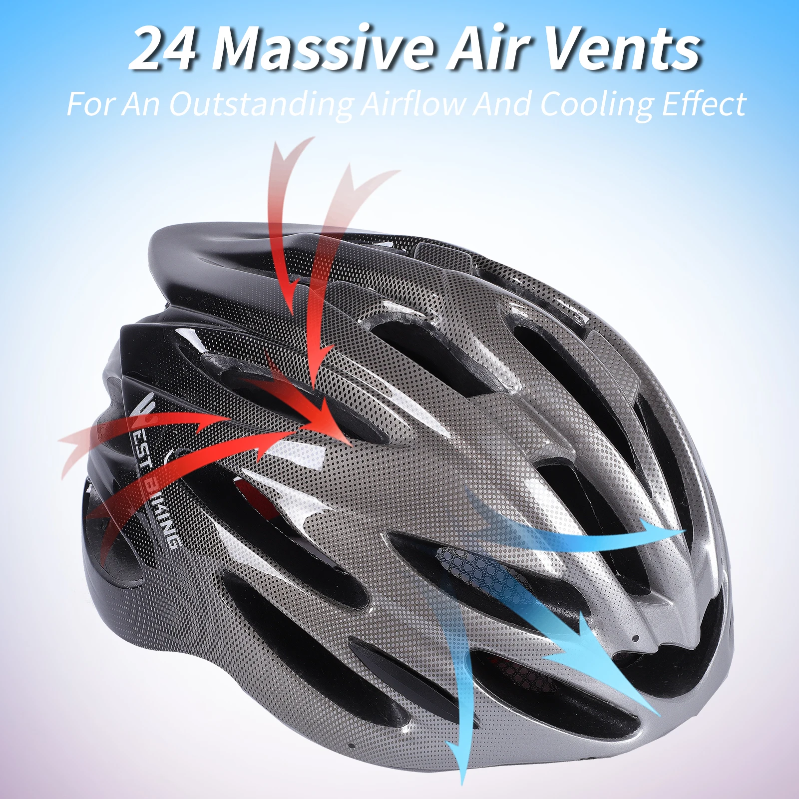 WEST BIKING Lightweight Bike Helmet Integrated Molding Men Women Cycling Helmet Multicolor Bicycle Safety Cap Cycling Equipment